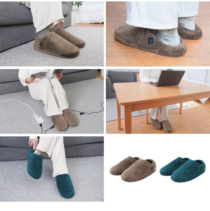 スリッパ ヒーター内蔵 暖房 USB 電気スリッパ コードレス 洗濯可能