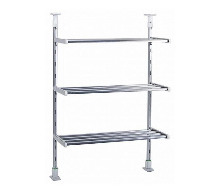 突っ張り棚 3段 水切り棚 水切りラック キッチンラック 突っ張りラック