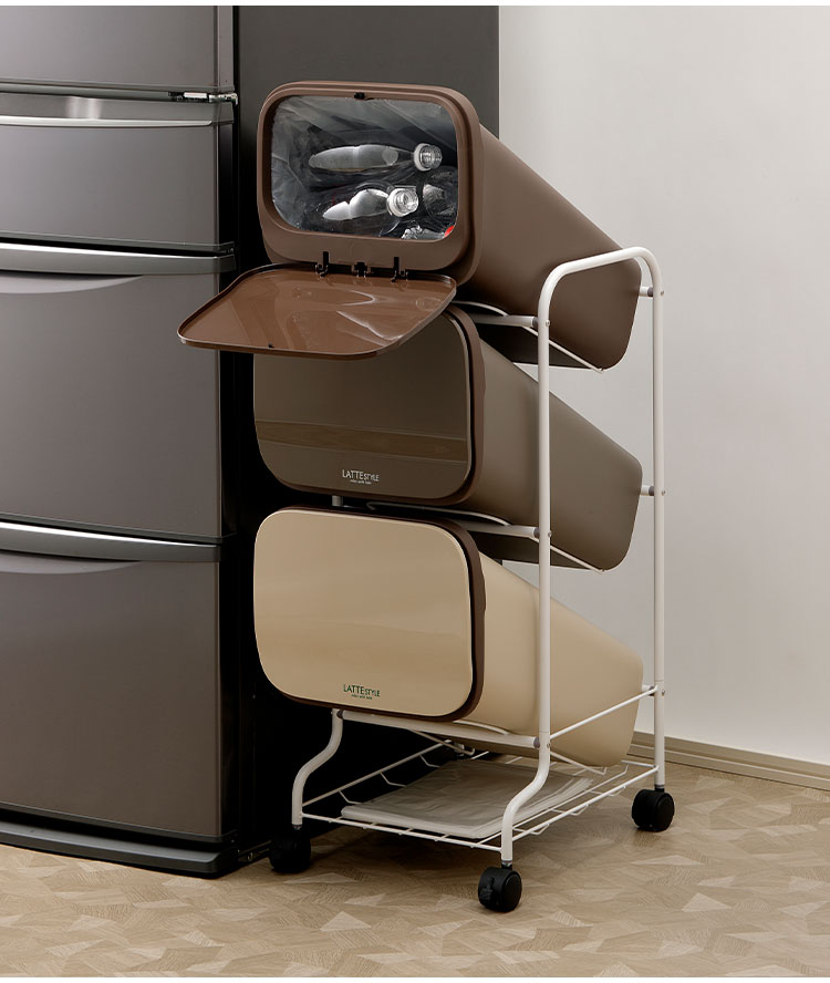 ダストボックス ゴミ箱 縦型 19L×3段 ごみ箱 フタ付き 20L袋 袋止め