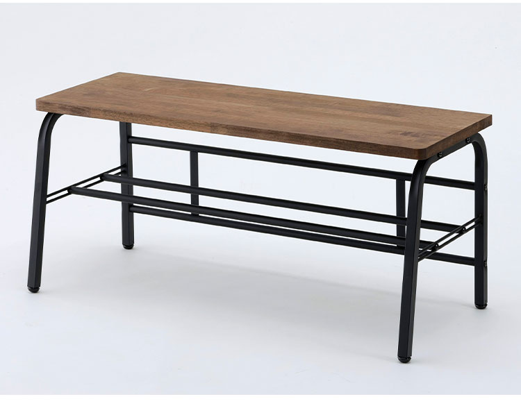 下村企販 日本製 燕三条 耐荷重100kg ラバーウッド玄関ベンチ 幅85cm