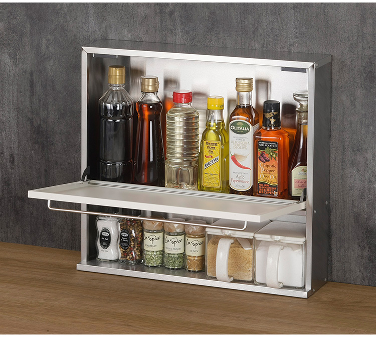 下村企販 日本製 燕三条 隠せるスパイスラック ホワイト 調味料ラック