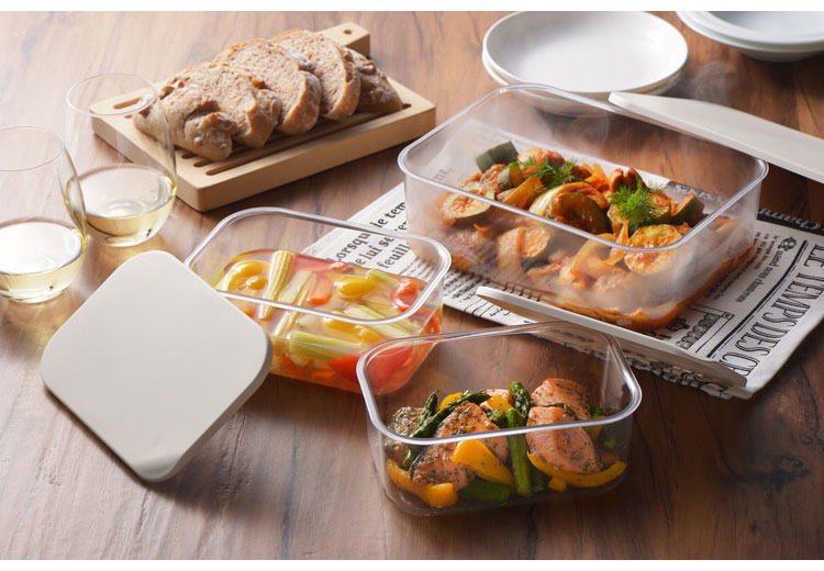 ヨシカワ 日本製 レンジコンテナ 小 ザル付き RCZ‐83 電子レンジ対応