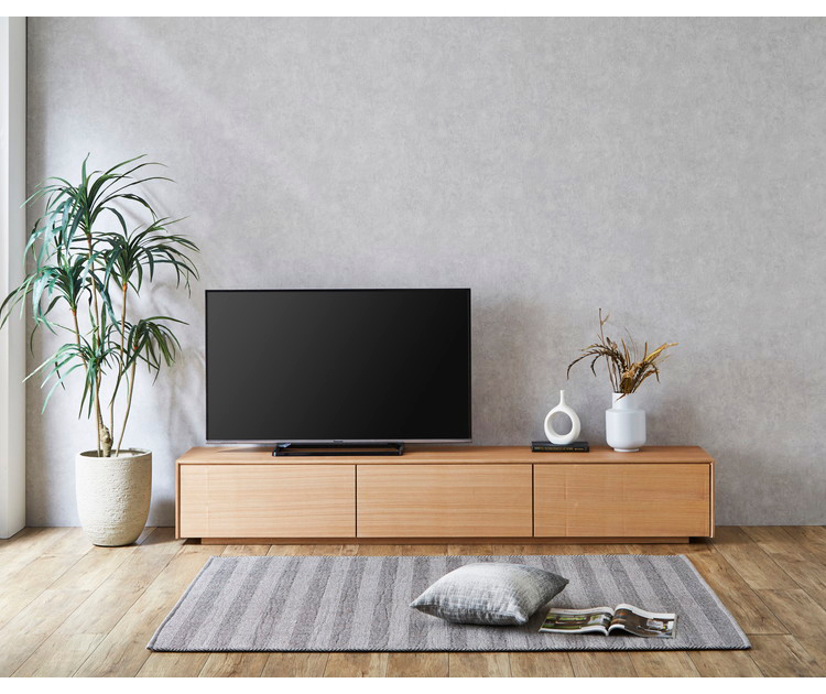 テレビ台 幅220cm テレビボード 天然木 完成品 収納付き ローボード