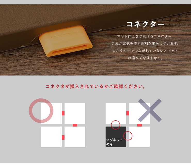 ☆はち☆　サーモスクエアマット 8枚 ホットマット専用コントローラー付属 サーモスクエアマット 畳 2枚 リモコン付きコントローラー