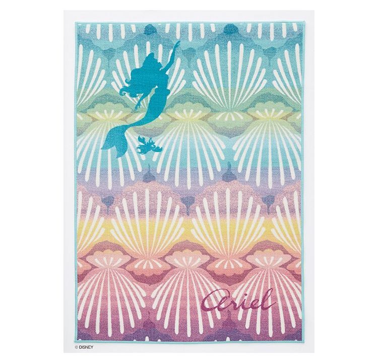かなぷ アリエル LAVA ラグ 限定 【新品】 ディズニー ラグ 100×140cm アリエル シェルフィッシュ DISNEY