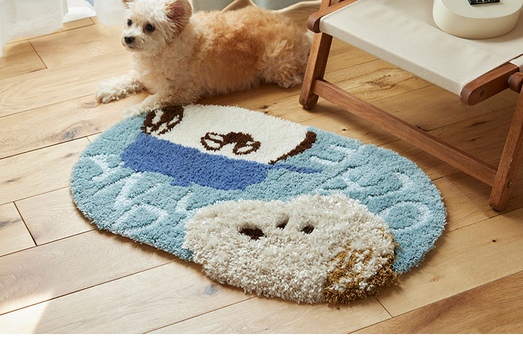 マット 日本製 45×70cm スヌーピー SNOOPY Andy and Olaf MAT アンディ&オラフ マット 玄関マット ラグマット 防ダニ  北欧 おしゃれ 代引不可