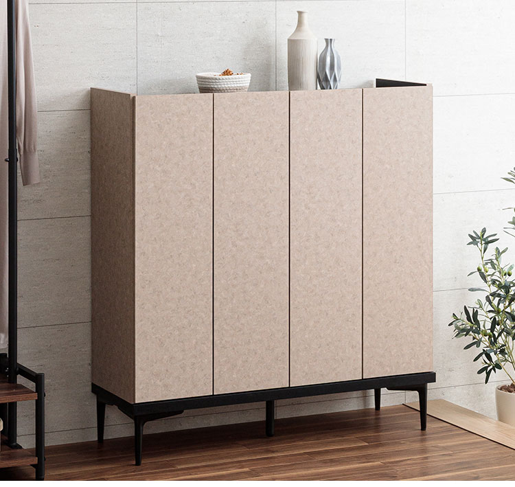 下駄箱 靴箱 国産 日本製 大川家具 幅100cm ロータイプ シューズ
