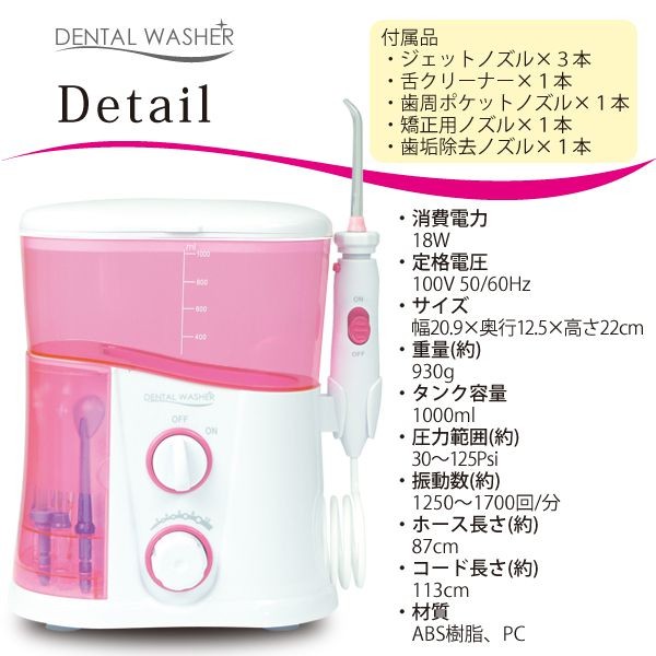口内クリーナー DENTAL WASHER FC188 口腔洗浄器 口洗浄 パワフル