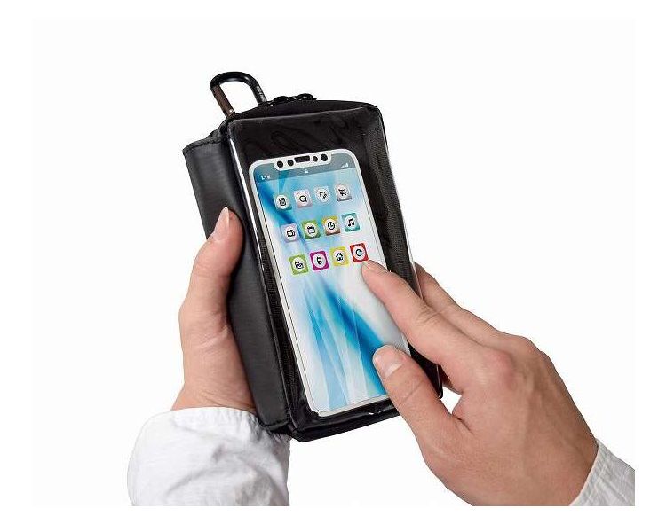 Zak-STORAGE ウォーターレジストスマホ&小物ケース ブラック WRB-7B 代