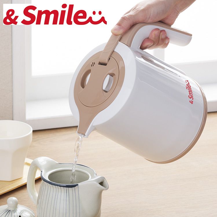 &smile 温度調整機能付き 電気ケトル 1.0L ステンレス ケトル おしゃれ