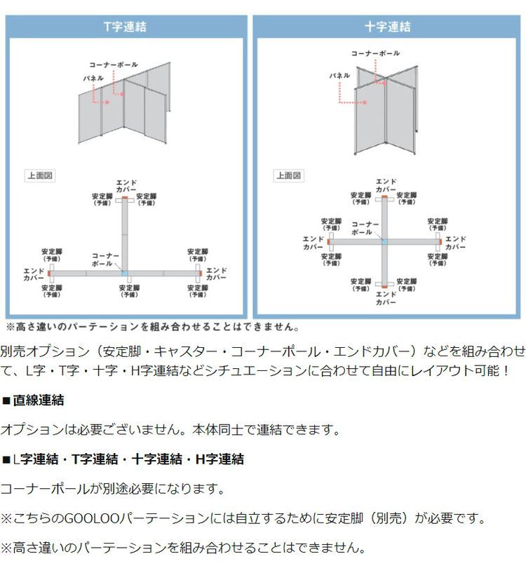 法人様限定販売 パーテーション クロスタイプ 幅100cm 高さ120cm