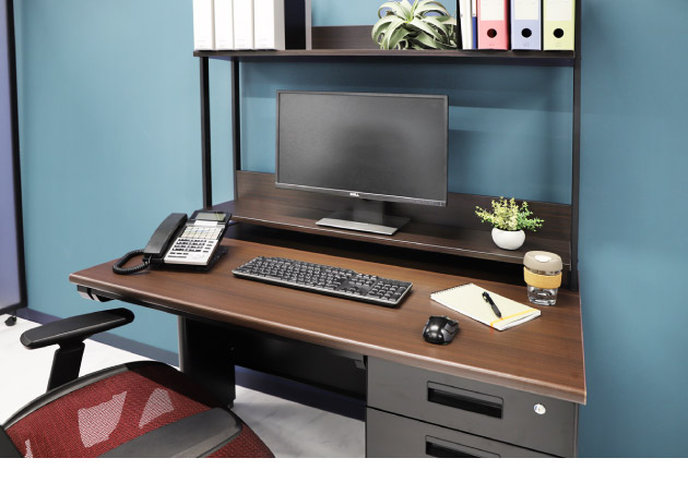 机上ラック 2段タイプ 幅120cm クランプ取り付け式 卓上ラック ハイ