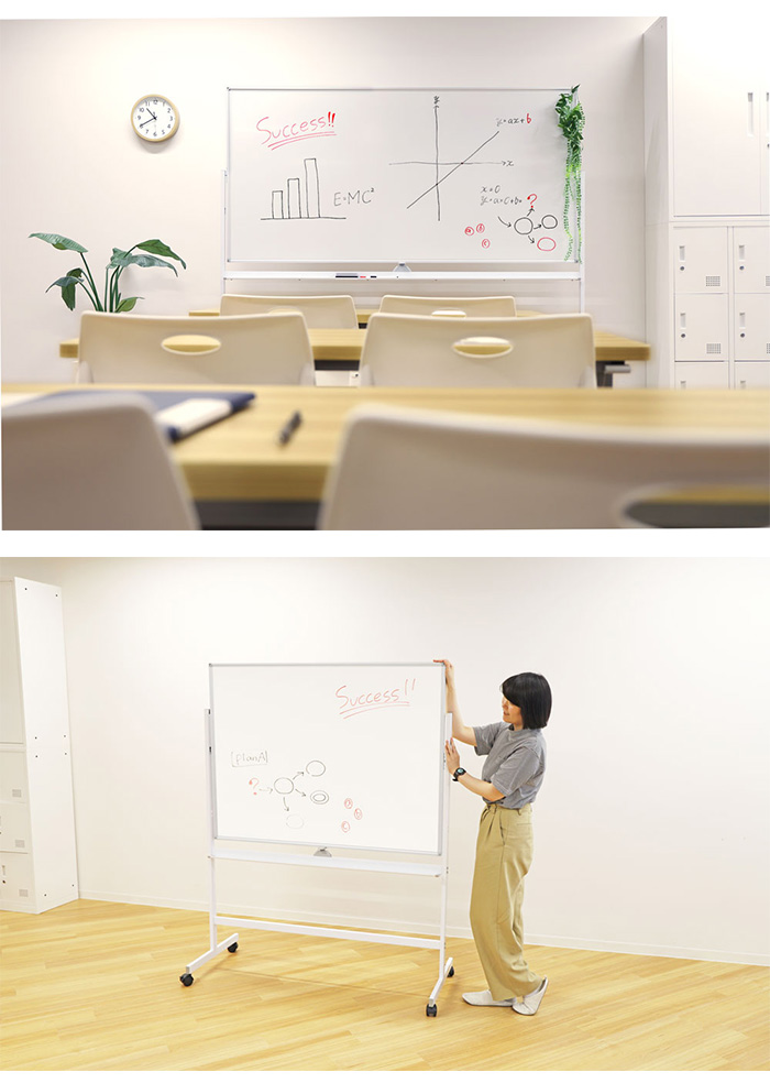 法人様限定販売 ホワイトボード 脚付 両面タイプ 幅188cm 180×90