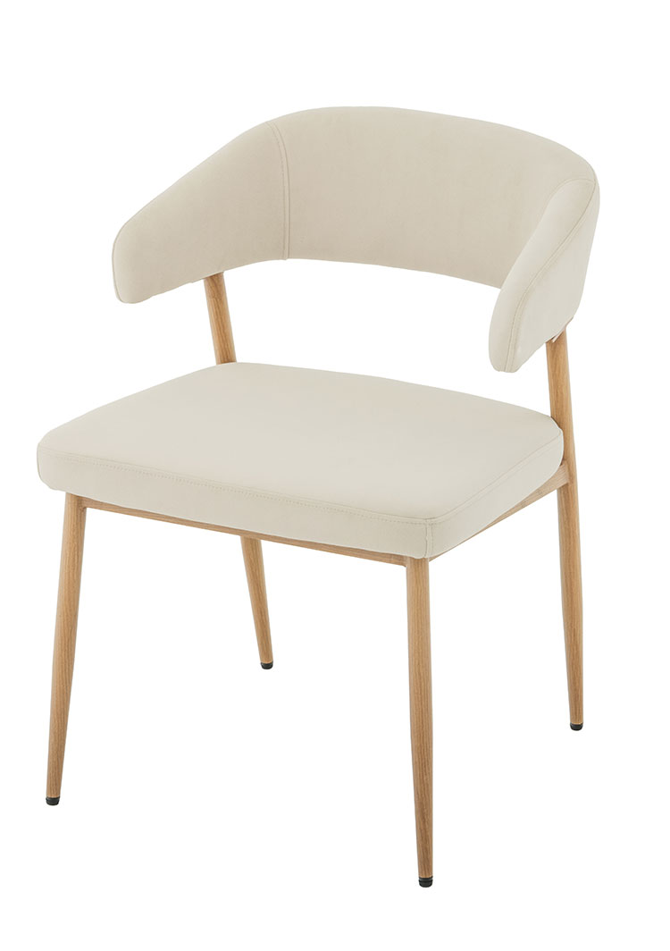 お掃除ロボット対応 ダイニングチェア 2脚セット 肘付き ハーフアーム