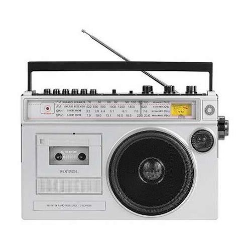 WINTECH 大型モノラルラジカセ 大型スピーカー搭載 昔懐かしいデザイン