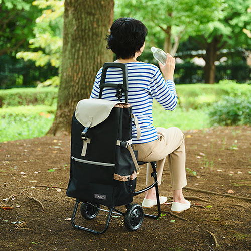 レップ ココロモリー カートチェア ブラック×ベージュ REP-438978 雑貨