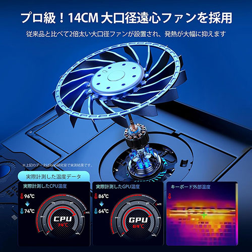 llano ノートパソコン 冷却パッド 15-19インチ対応 ブラック V12