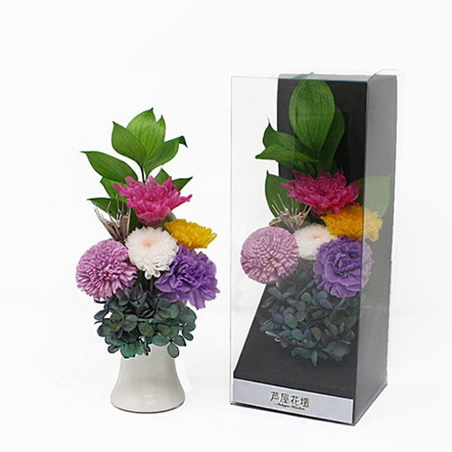 A&K 仏花シリーズ 新しい形のプリザーブドフラワー 紫苑-Shion- AKF-073 代引不可