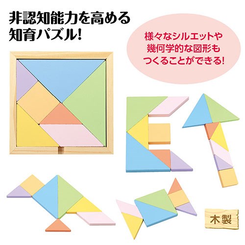 10個セット ARTEC 木製タングラムパズル 非認知能力を高める知育パズル