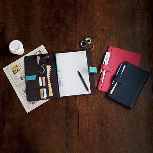 レイメイ藤井 ベルト付きマルチカバーノート B5 収納性に優れた左右両