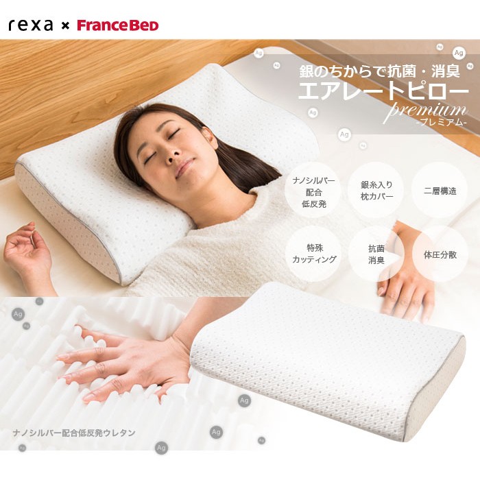 rexa × Francebed フランスベッド 枕 エアレートピロー プレミアム