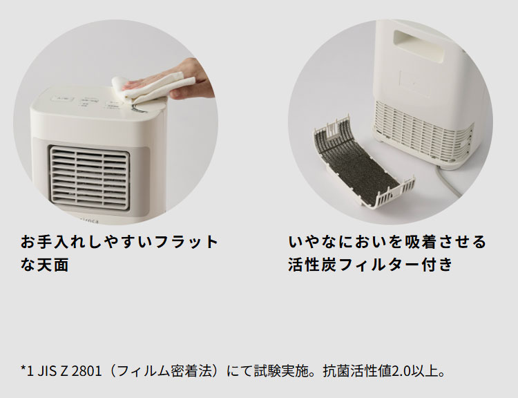 シロカ siroca 人感センサー付き足元ヒーター まめポカ 温度調節可