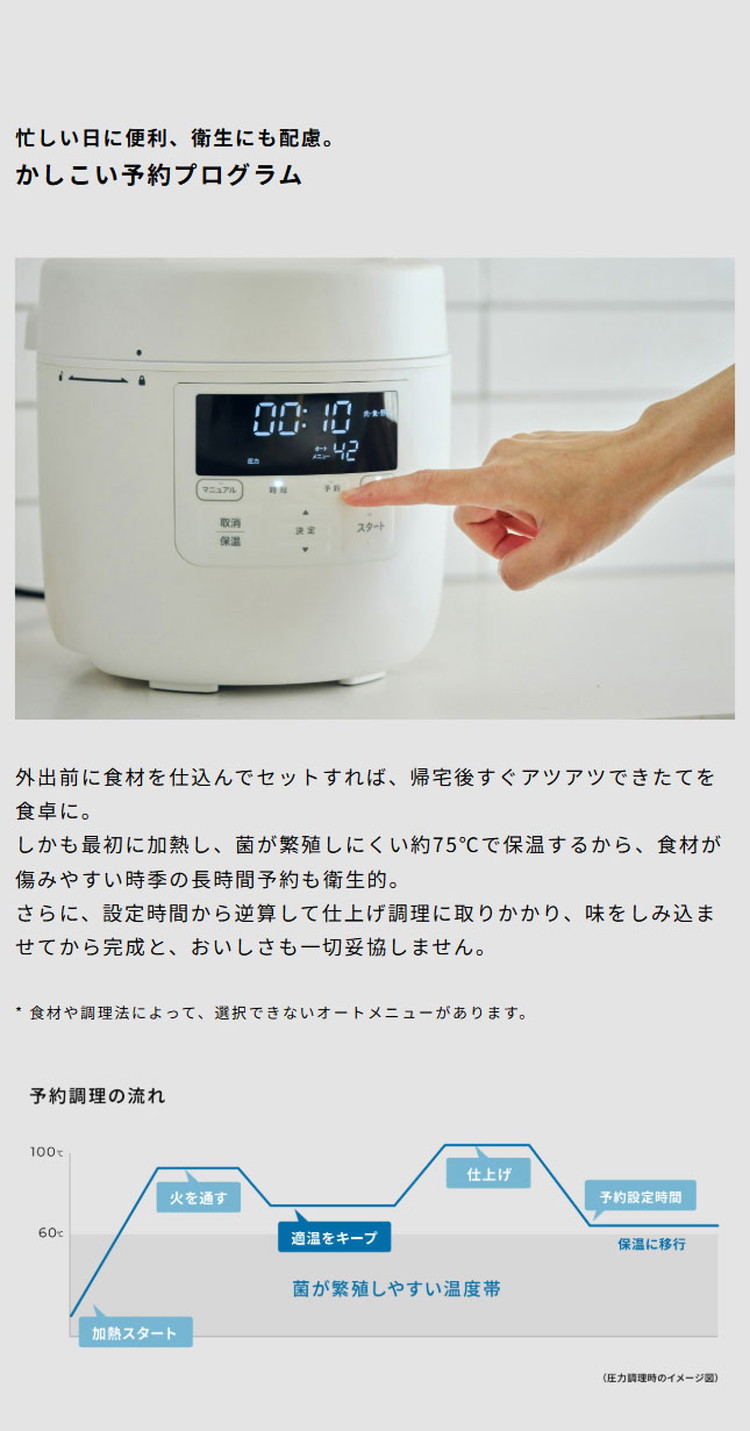 siroca シロカ 自動調理鍋 おうちシェフクッカー 2.4L 調理容量1.6L
