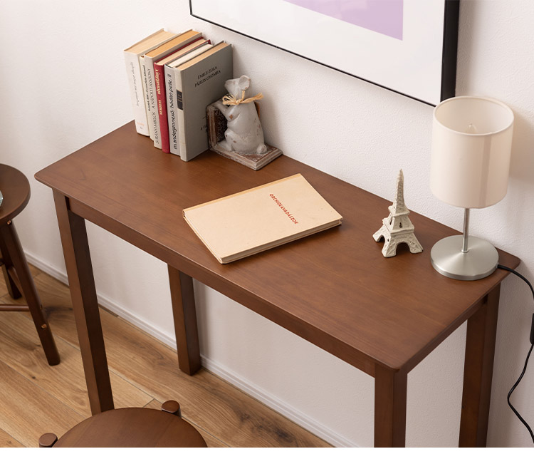デスク 机 天然木 シンプル おしゃれ 北欧 韓国インテリア ブラウン