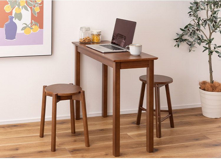 デスク 机 天然木 シンプル おしゃれ 北欧 韓国インテリア ブラウン