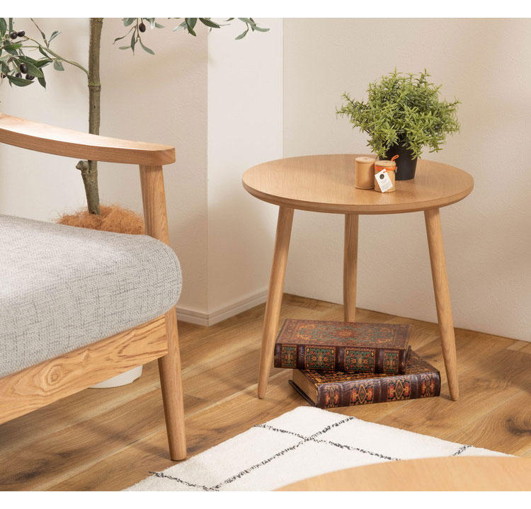 サイドテーブル 幅45cm 3本脚 円形 ラウンド ネストテーブル テーブル