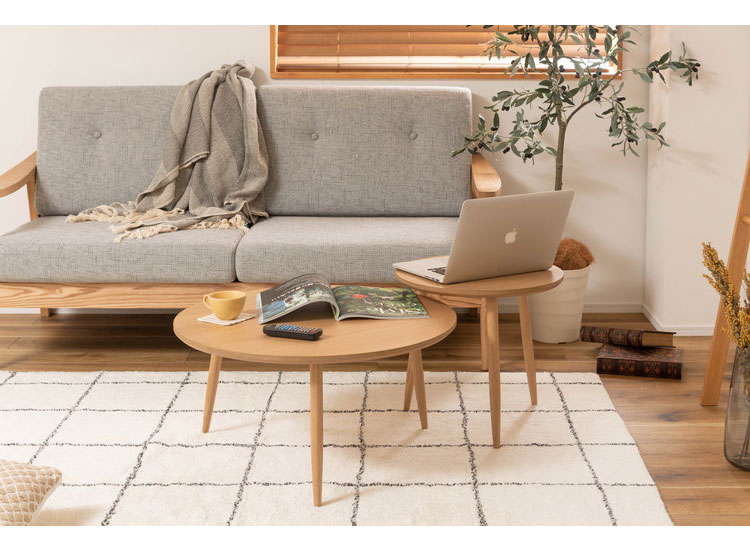 サイドテーブル 幅45cm 3本脚 円形 ラウンド ネストテーブル テーブル