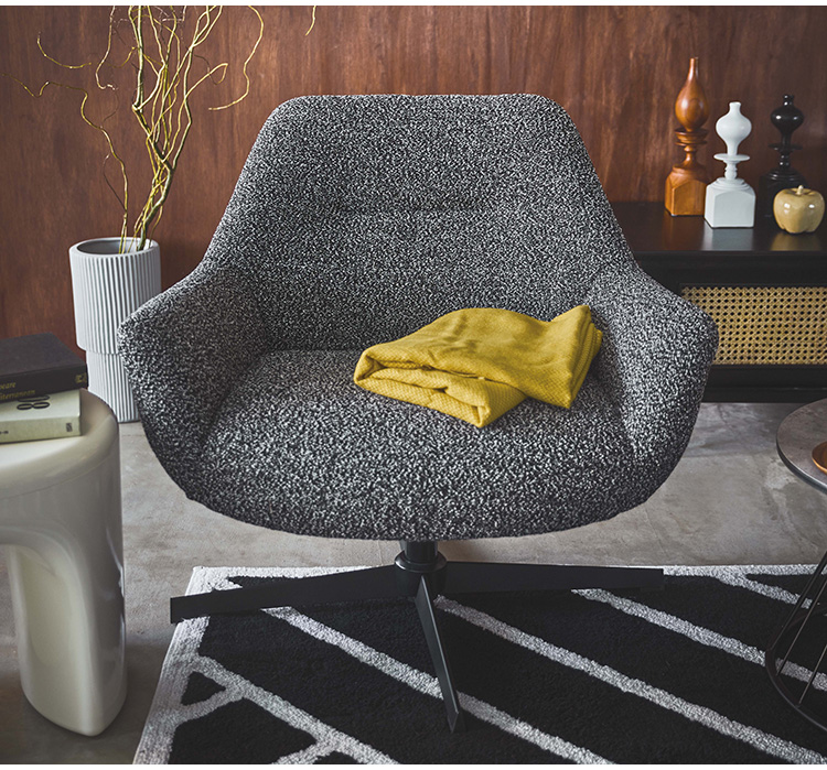 ラウンジチェア PC-185 東谷 パーソナルチェア 回転式 混色生地