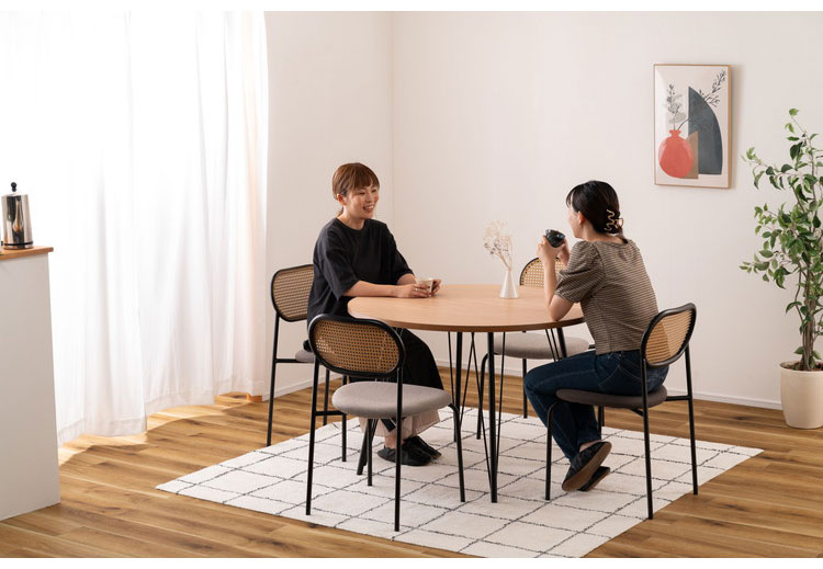 ダイニングテーブル 105×105 高さ72cm 幅105cm 奥行60cm スチール