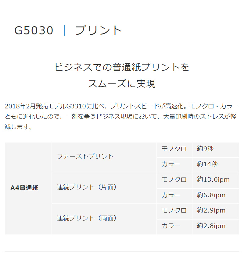 Canon A4ビジネスインクジェットプリンター G5030 ギガタンク搭載モデル キヤノン インクジェット方式 低ランニングコスト コンパクト  代引不可 :bm-g5030z:リコメン堂 - 通販 - Yahoo!ショッピング