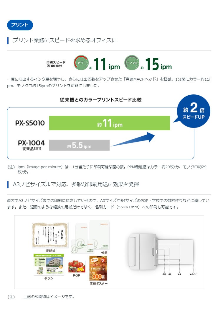 最安値に挑戦】 エプソン PX-S5010 カラーインクジェットプリンター A3