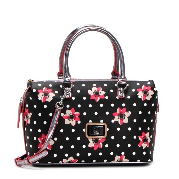 ゲス GUESS ショルダーバッグ PY437406 ANJA BOX SATCHEL BLACK MULTI BK WT
