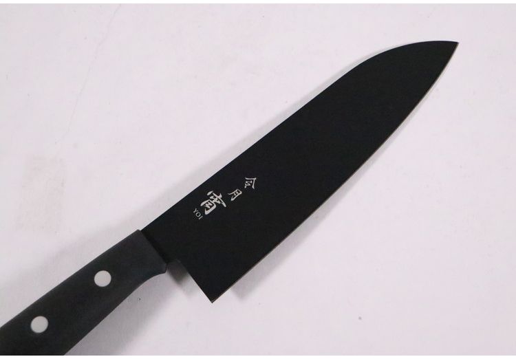 日本製 燕三条 黒い包丁 令月 宵 三徳包丁 17cm 食洗機対応 デザイン