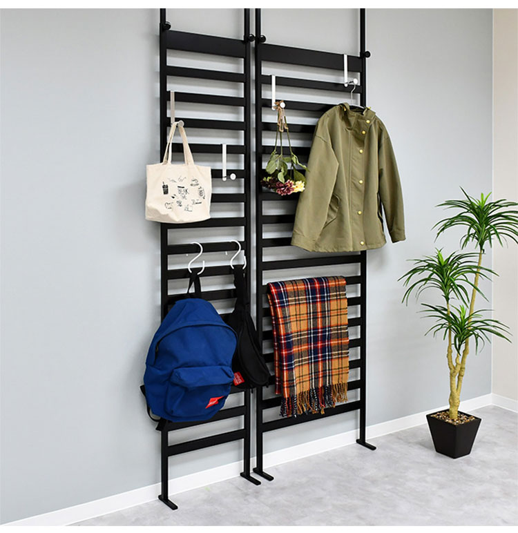 日本製 燕三条 簡単・頑丈つっぱりラダーラック 幅75cm 壁面収納