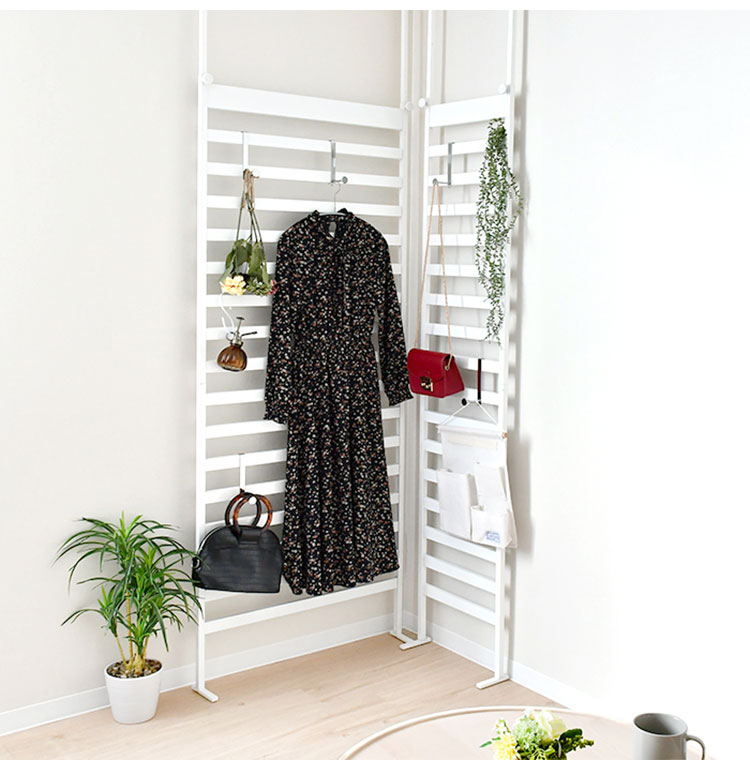 日本製 燕三条 簡単・頑丈つっぱりラダーラック 幅75cm 壁面収納