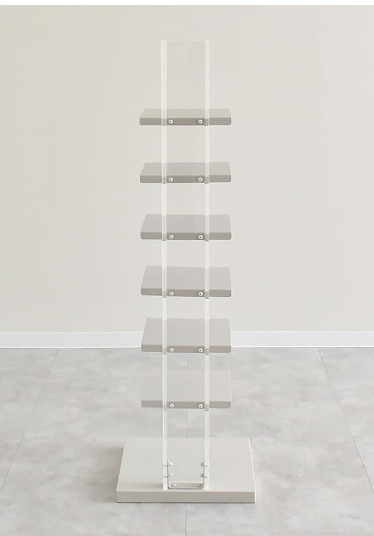 rootis 日本製 魅せる収納 アクリルブックタワー 隠しキャスター 本棚