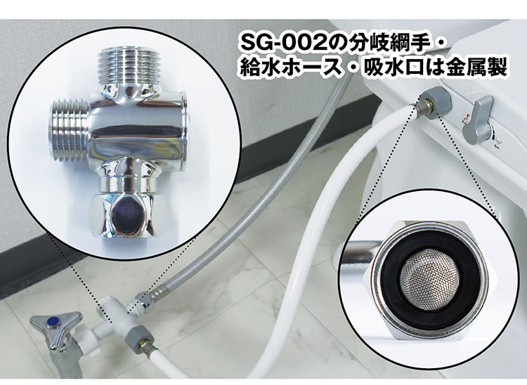 非電源式 水圧式洗浄便座 Kirei SG-002 工事不要 おしり洗浄器非常用