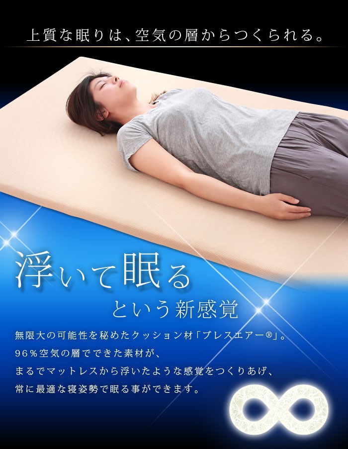 ブレスエアー R 使用 ダブル 東洋紡 三次元スプリング構造体