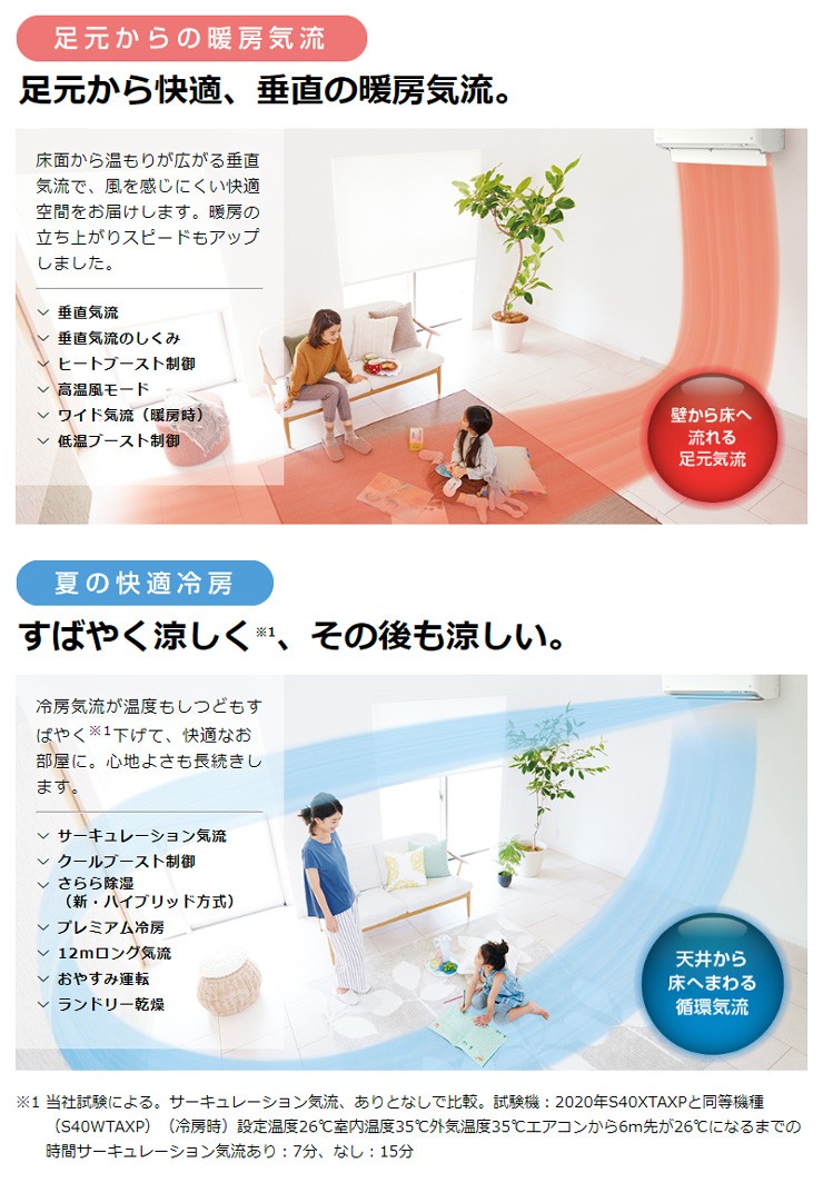 最終値下げ ダイキン 代引不可 設置工事不可 14畳程度 ホワイト 14畳程度 代引不可 ルームエアコン S40xtaxp W Axシリーズ 冷暖房器具 空調家電 Dk リコメン堂ホームライフ館
