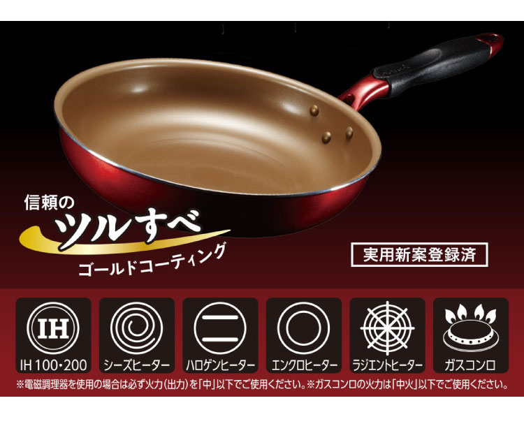 evercook エバークック アルファ 10点セット 着脱式 レッド IH