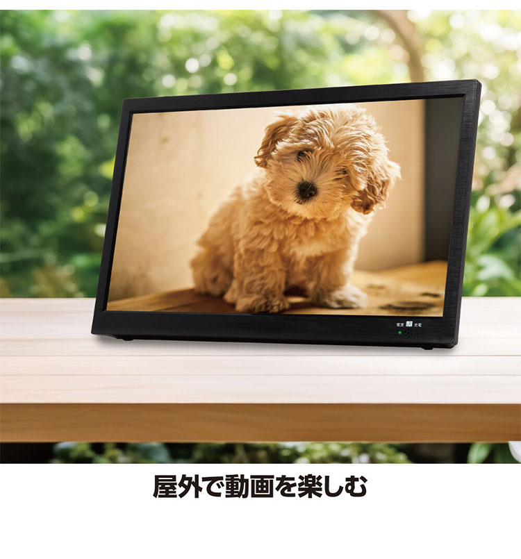 14型ポータブルTVモニター ポータブルテレビ 14インチ ポータブル 地デジ録画機能 地デジ