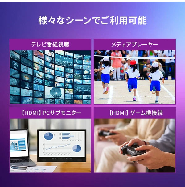 ポータブルテレビ 14インチ 3波チューナー搭載 地デジ BS CS 番組録画