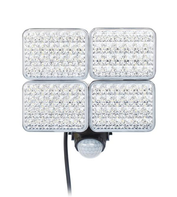 LEDセンサーライト 4灯式 4000ルーメン ACコンセントタイプ DLA-10T400