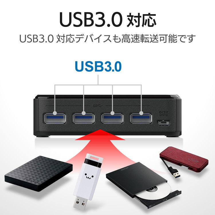 得価超激得 エレコム USB切替器 USB3.0 PC側4ポート 接続機器4ポート 手元スイッチ ブラック U3SW-T4 代引不可 リコメン堂 - 通販 - PayPayモール 大特価国産
