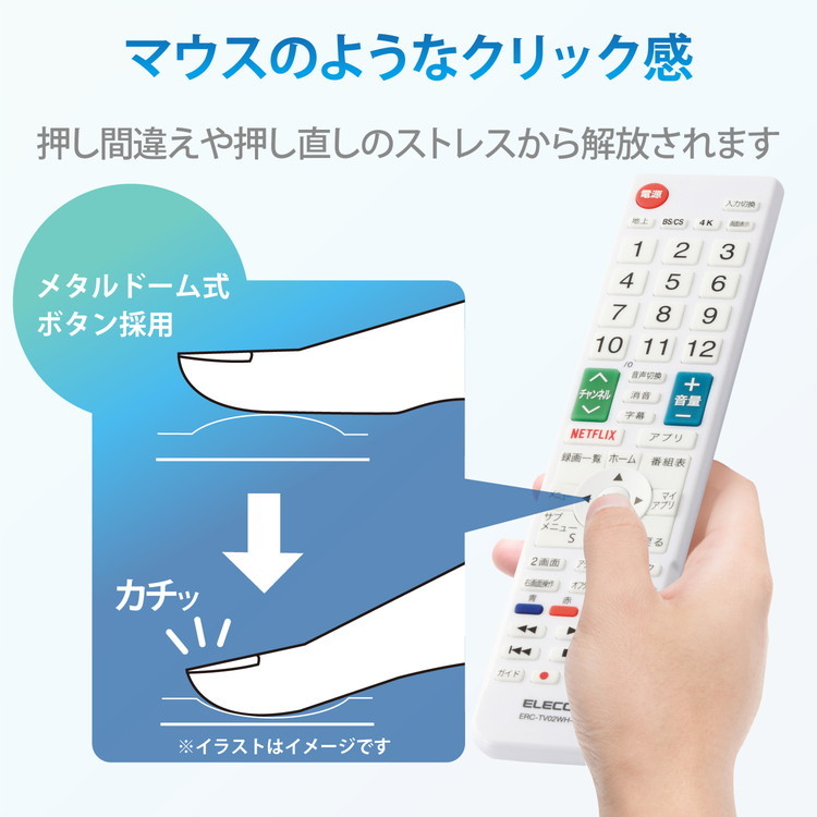テレビリモコン シャープ アクオス対応 設定不要ですぐ使える 見やすい