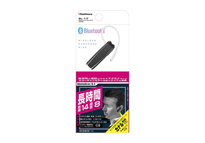 カシムラ Bluetoothイヤホンマイク カナル式 BL117 :em-4907986221176:リコメン堂 通販 